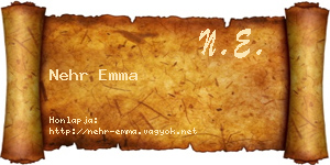 Nehr Emma névjegykártya