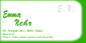 emma nehr business card